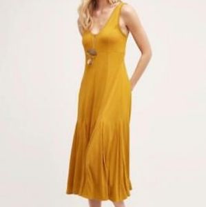 Anthropology Maeve mustard dress size S